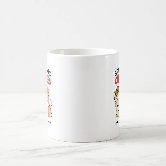 Mug Printemps dans la laideur - Illustration de chien  (Centre)