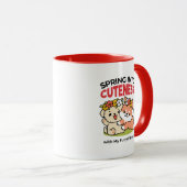 Mug Printemps dans la laideur - Illustration de chien  (Devant droit)
