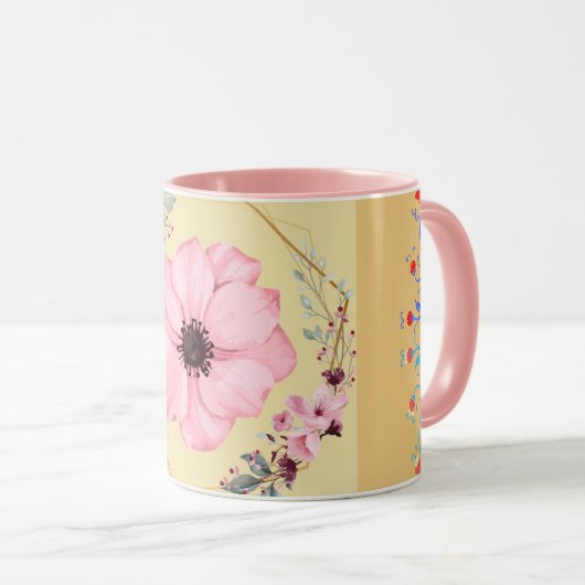 Mug Printemps de la nature, Sakura Art Graphique Flora (Devant droit)