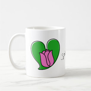Mug Printemps en amour - Tulipes roses