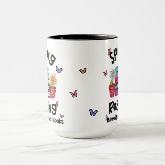 Mug Printemps En Lecture Brenda K Davies Livres (Centre)