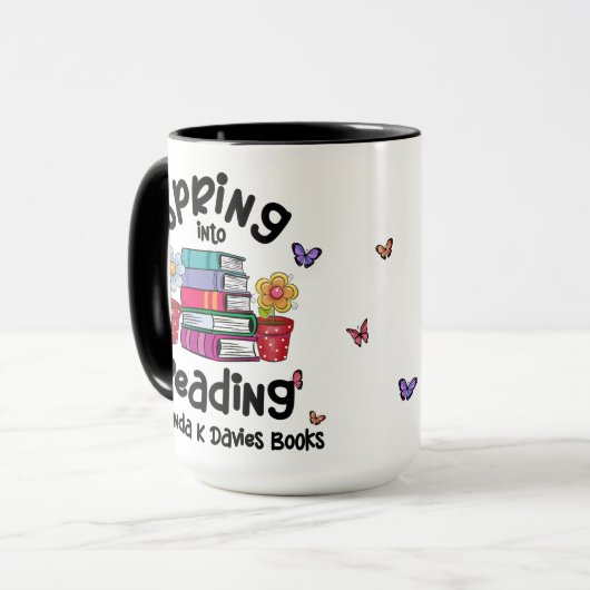 Mug Printemps En Lecture Brenda K Davies Livres (Devant gauche)