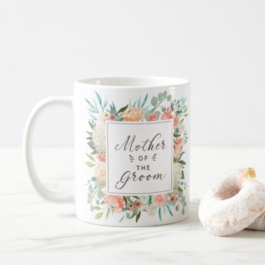 Mug Printemps Floral Mère de la chambre (Avec donut)