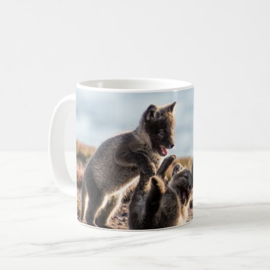Mug Printemps - Renard arctique (Devant gauche)