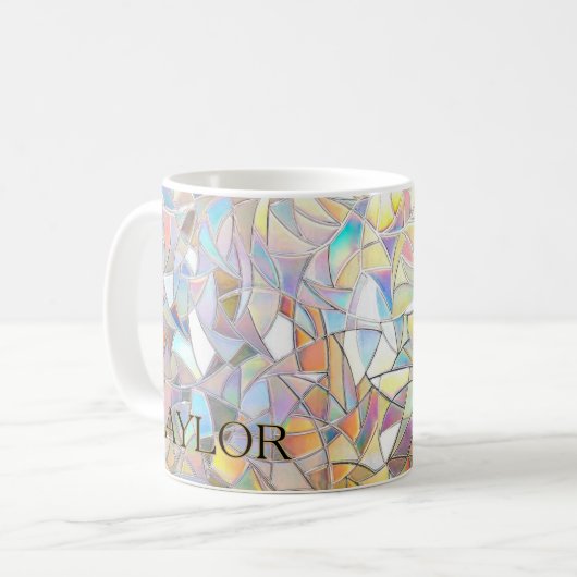 Mug Prismatic Stained Glass Effect - Rainbow Prismatic (Devant gauche)