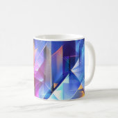 Mug Prisme Néon Abstrait (Devant droit)