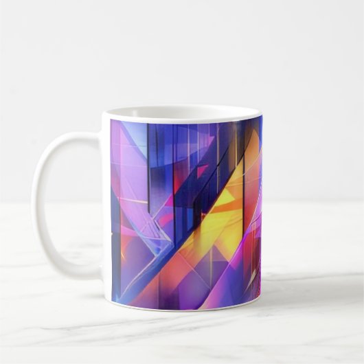 Mug Prisme Néon Abstrait (Gauche)
