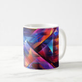 Mug Prisme Néon Abstrait (Devant droit)