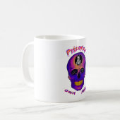 Mug Prisonnier dans mon esprit crâne citations prison (Devant gauche)