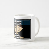 Mug Prisonnier de bande dessinée en cellule de prison (Devant droit)