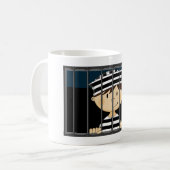 Mug Prisonnier de bande dessinée en cellule de prison (Devant gauche)