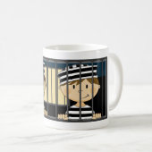 Mug Prisonniers de bande dessinée en cellule de prison (Devant droit)