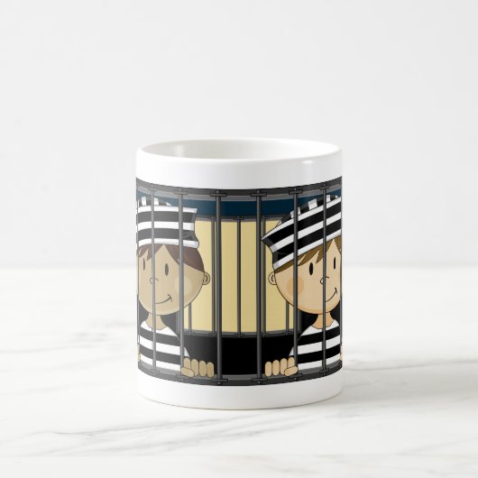 Mug Prisonniers de bande dessinée en cellule de prison (Centre)