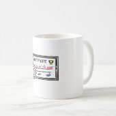 Mug Prix de fête des pères du certificat papa de l'ann (Devant droit)