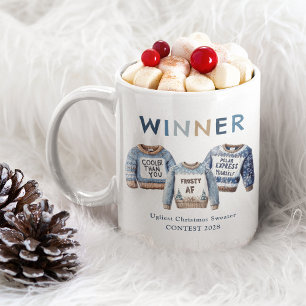 Mug Prix du concours de pull de Noël laid et drôle