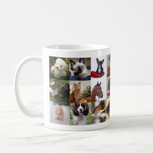Mug Prix les plus bas ! Collage de photos et texte per (Gauche)