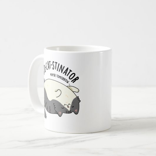 Mug Pro-chat-stinator Funny Fat Cat Pun (Devant gauche)