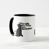 Mug pro-chats pro-choix pro-féminisme (Devant gauche)