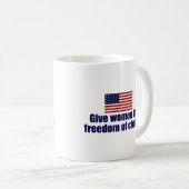 Mug Pro Choice Garder l'avortement en sécurité et poli (Devant droit)