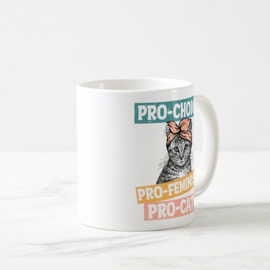 Mug Pro-Choice, Pro-Féminisme, Pro-Cat | AMOUREUX DES (Devant droit)