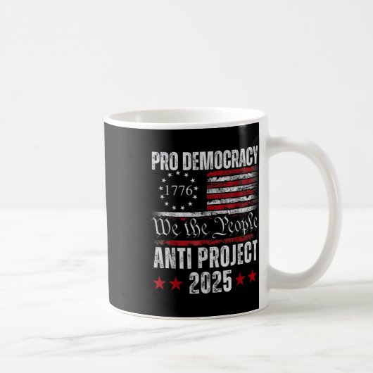 Mug Pro Democracy Anti Project 2025 Stop Project 2025 (Droite)