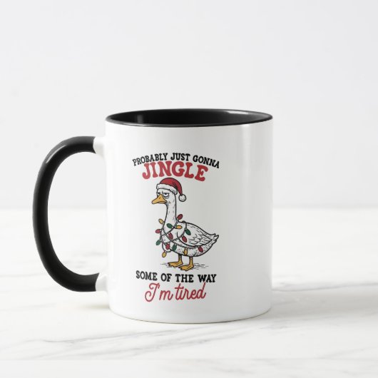 Mug Probablement juste faire tinter une oie de Noël (Gauche)