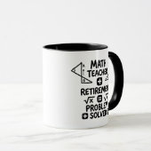 Mug Problème de retraite du professeur de maths drôle (Devant droit)