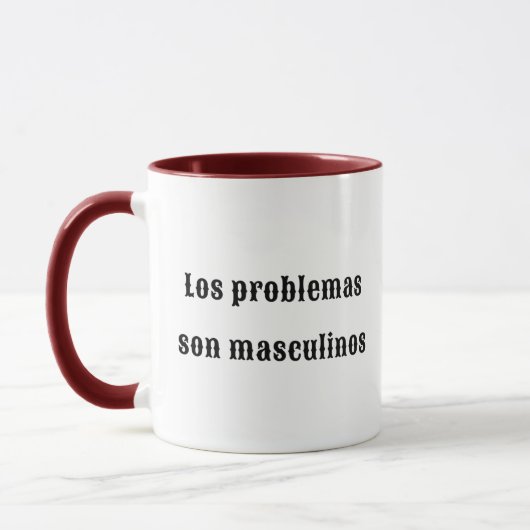 Mug Problème espagnol, expression soluciones (Gauche)