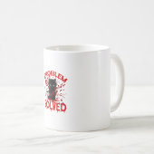 Mug Problème résolu chat noir (Devant droit)