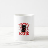 Mug Problème résolu chat noir (Centre)