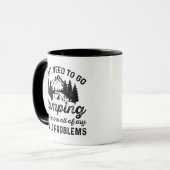 Mug Problèmes d'adultes en camping (Devant gauche)