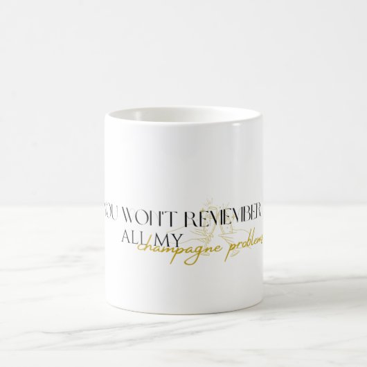 Mug problèmes de champagne (Centre)