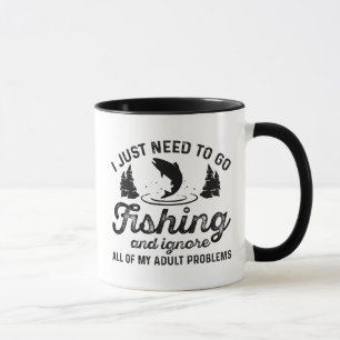 Mug Problèmes de pêche pour adultes