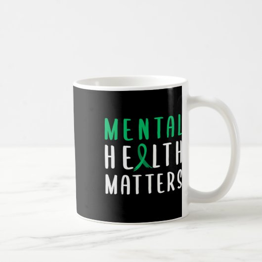 Mug Problèmes de santé Ruban vert (Droite)