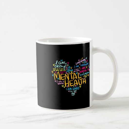 Mug Problèmes de santé Sensibilisation Coeurs Fête des (Droite)