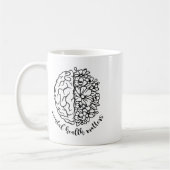 Mug Problèmes de sensibilisation à la santé Fleurs Cer (Gauche)
