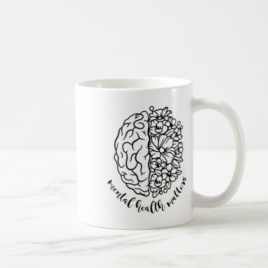 Mug Problèmes de sensibilisation à la santé Fleurs Cer (Droite)