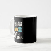 Mug Problèmes Mathématiques Symboles Drôle Enseignant (Devant gauche)