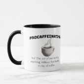 Mug Procaféination - besoin de café pour commencer quo (Gauche)