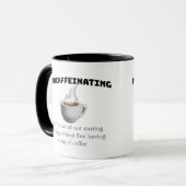 Mug Procaféination - besoin de café pour commencer quo (Devant gauche)