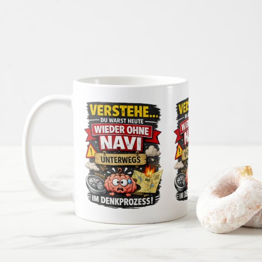 Mug Processus de pensée perdu – Création de cerveau dr (Avec donut)