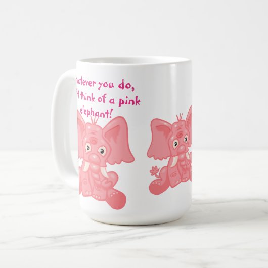 Mug Processus ironique Eléphant rose (Devant gauche)