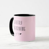 Mug Procrastinant actuellement avec la flèche drôle Mu (Devant gauche)