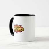 Mug Procrastinateur Professionnel Bande Dessinée Pop A (Devant gauche)
