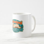 Mug Procrastinateur Professionnel Drôle Rétro (Devant droit)