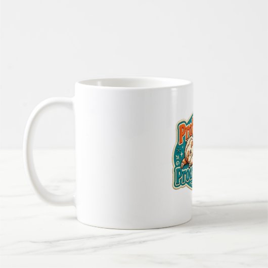 Mug Procrastinateur Professionnel Drôle Rétro (Gauche)