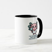 Mug Procrastination Régénérative Axolotl Mignon Pun (Devant droit)