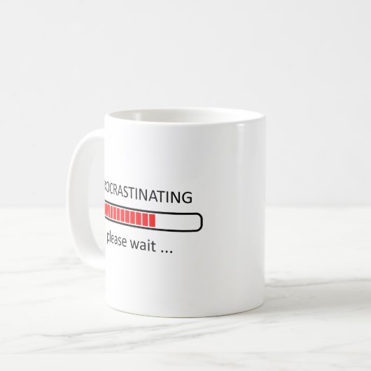 Mug Procrastination S'Il Vous Plaît Attendre - Lazy Da (Devant gauche)