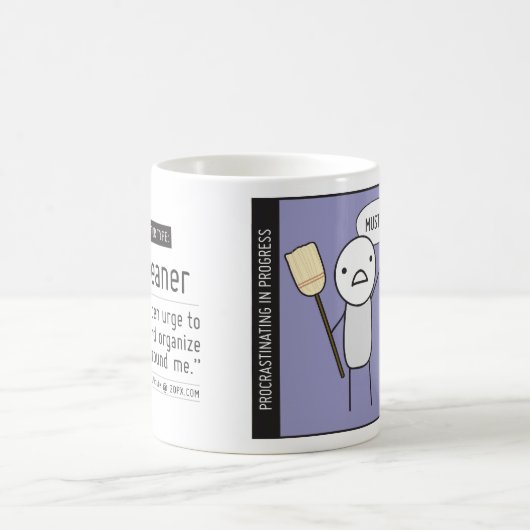 Mug Procrastinator's Cup : Le café plus propre (Centre)