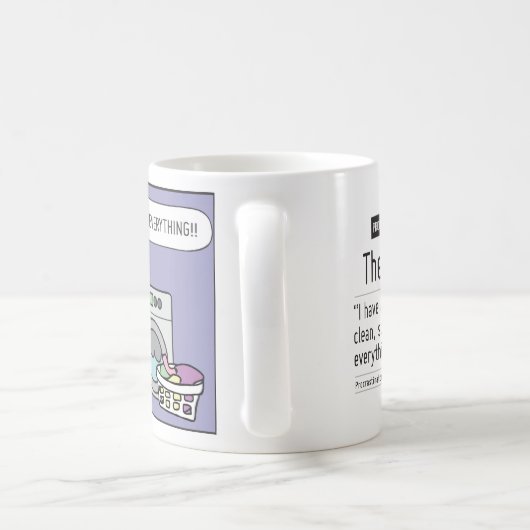 Mug Procrastinator's Cup : Le café plus propre (Poignée)